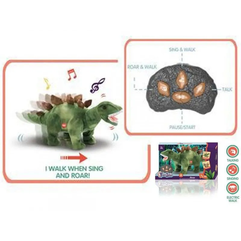 Interaktywna maskotka Dino zielony R/C światło, dźwięk, chodzi