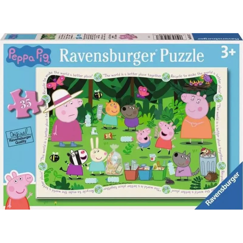 Puzzle 35 elementów Świnka Peppa