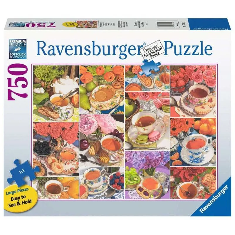 Puzzle Duży Format 750 elementów Czas na herbatę