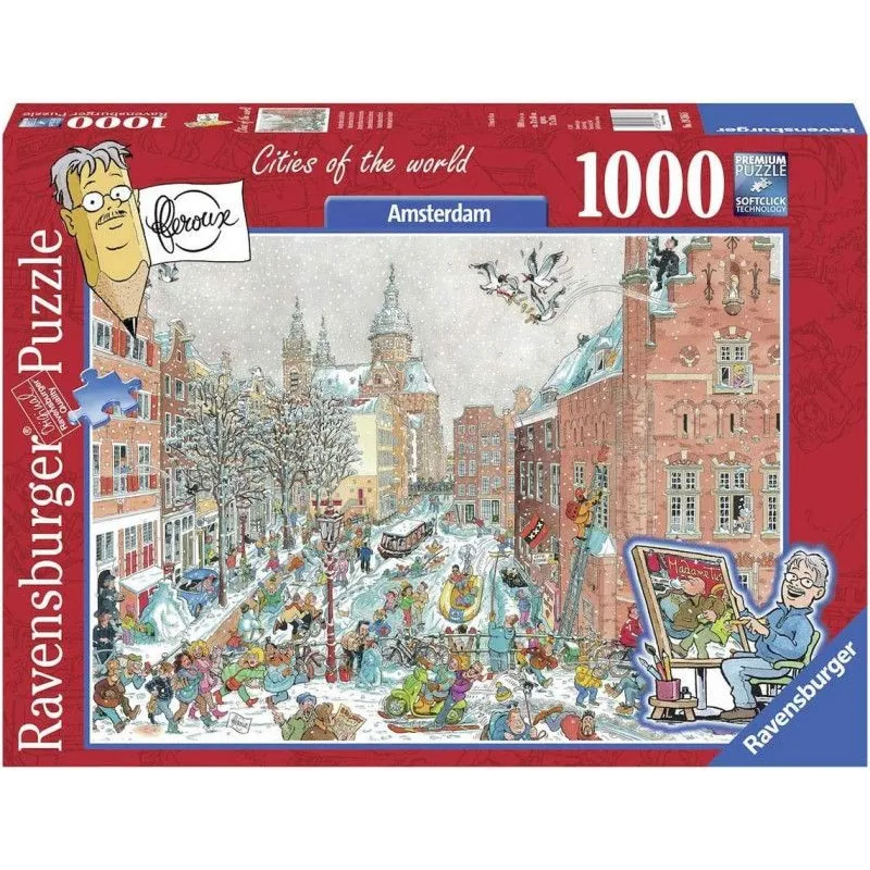 Puzzle 1000 elementów Amsterdam zimą
