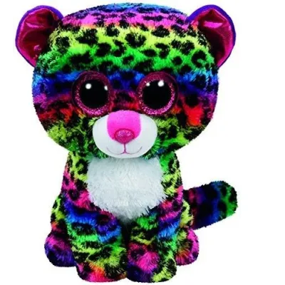 Maskotka TY Beanie Boos Dotty - kolorowy leopard, 15 cm