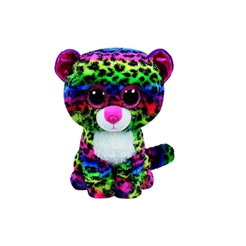 Maskotka TY Beanie Boos Dotty - kolorowy leopard, 15 cm