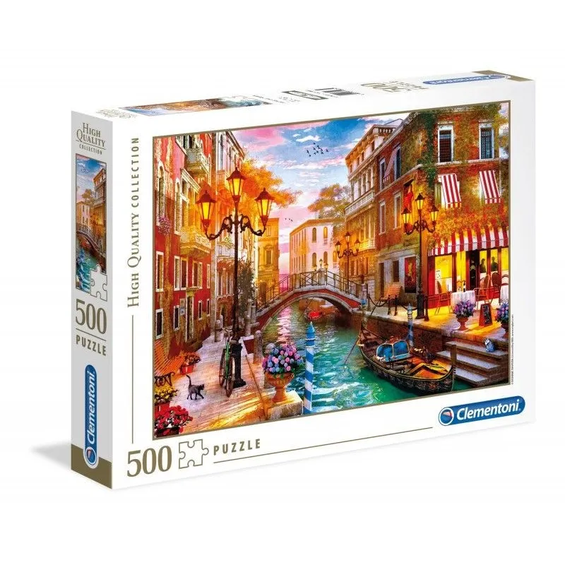 Puzzle 500 elementów High Quality - Zachód słońca nad Wenecją