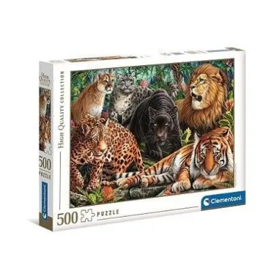 Puzzle 500 elementów High Quality, Dzikie koty