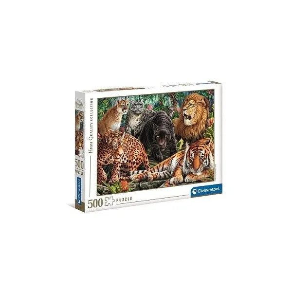 Puzzle 500 elementów High Quality, Dzikie koty