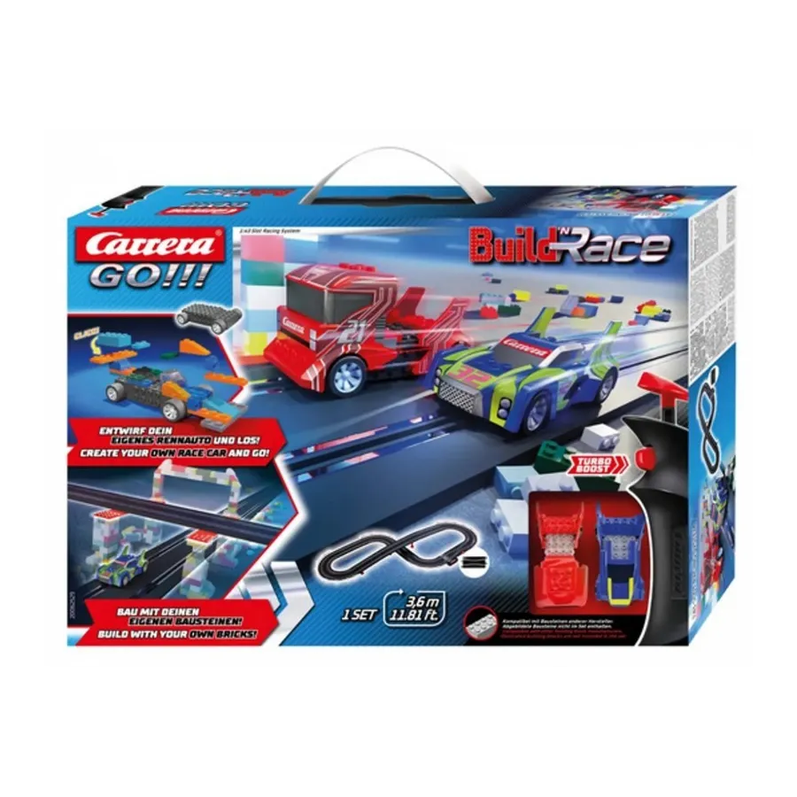 Carrera Tor wyścigowy GO!!! Buildn Race Racing Set 3,6m
