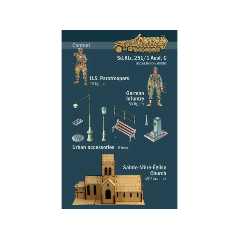 Italeri Battle of Normandy Sainte-Mère-Eglise 6 June 1944 skala 1:72