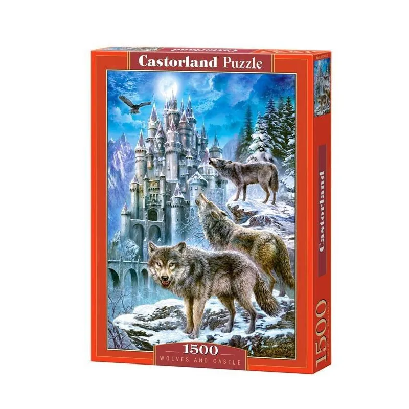 Puzzle 1500 elementów Wilki i Zamek