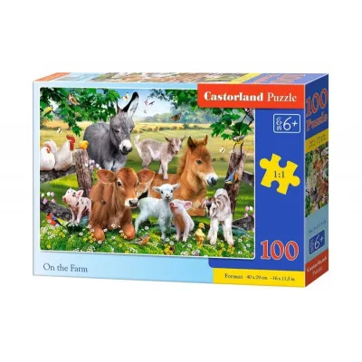 Puzzle 100 elementów Zwierzęta na farmie