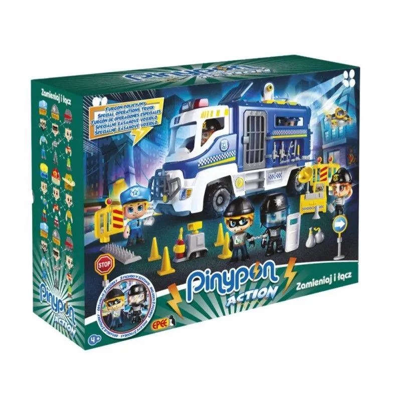 Zestaw figurek PinyPon Action Furgon policyjny z figurkami