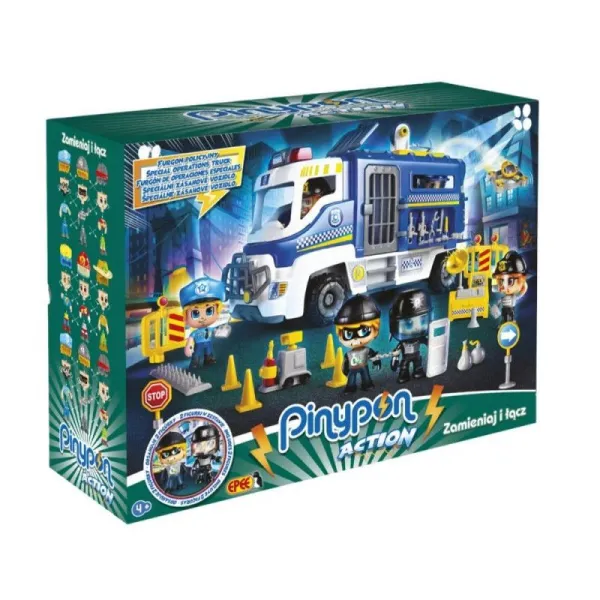 Zestaw figurek PinyPon Action Furgon policyjny z figurkami