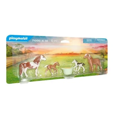 Figurki Country 71000 Dwa konie islandzkie ze źrebakami