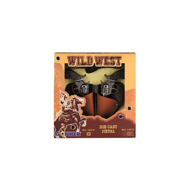 Zestaw rewolwerów kowbojskich, metalowe GONHER 147/0