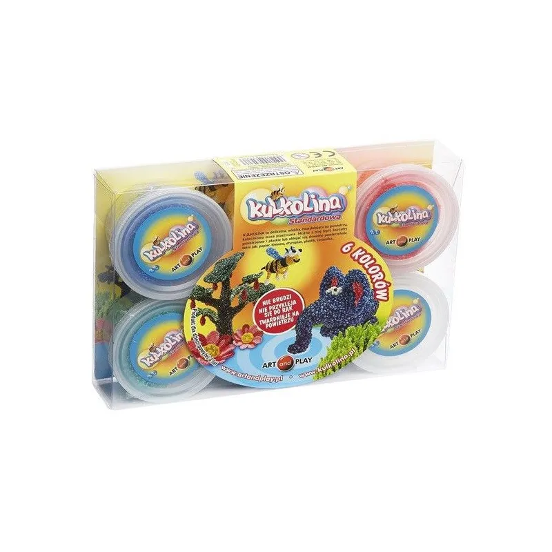 Masa plastyczna Kulkolina 6 kolorów Standard