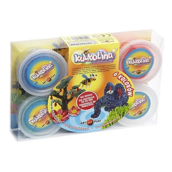 Masa plastyczna Kulkolina 6 kolorów Standard