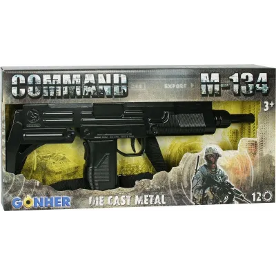 Karabin maszynowy metalowy 12 naboi Gonher