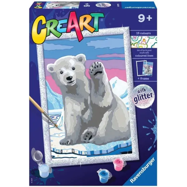 Malowanka CreArt dla dzieci Miś polarny
