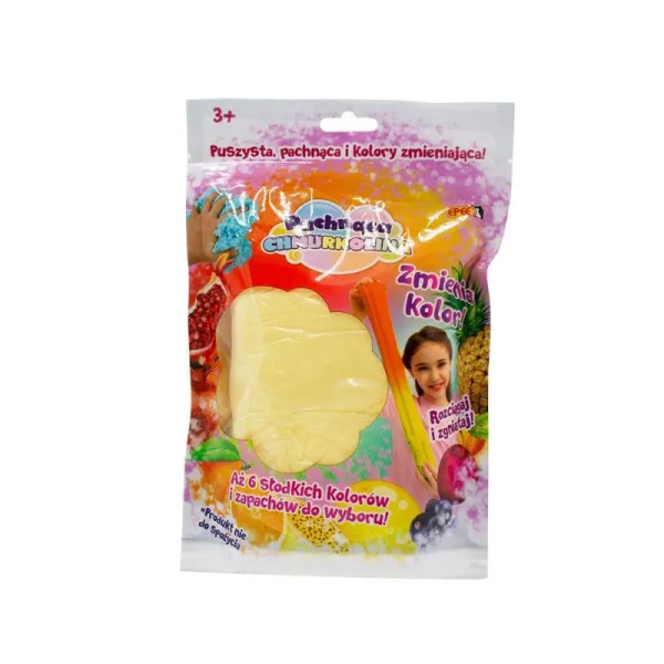 Masa plastyczna Pachnąca Chmurkolina S3 1-pack zmieniająca kolor 60g żółty/biały (ananas)