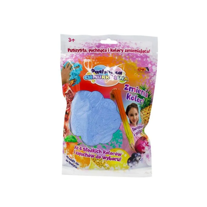 Masa plastyczna Pachnąca Chmurkolina S3 1-pack zmieniająca kolor 60g ciemno-niebieski/błękitny (czarna porzeczka)