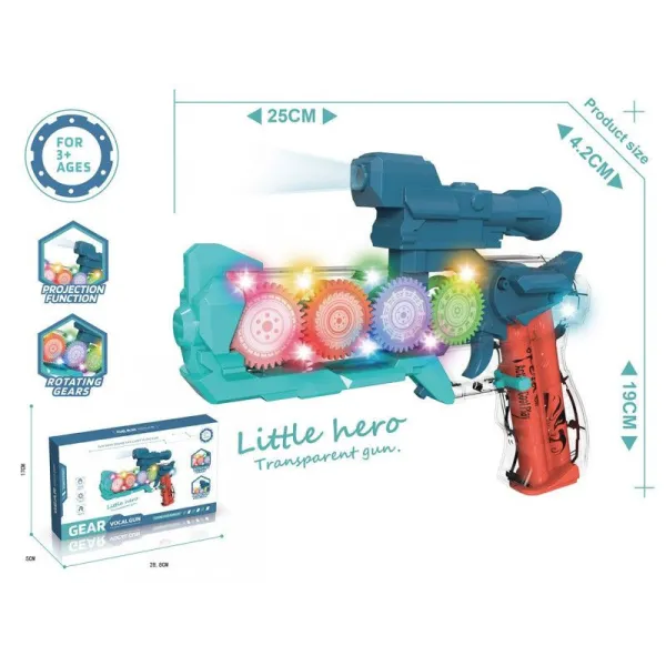 Pistolet B/O GEAR, światło, dźwięk