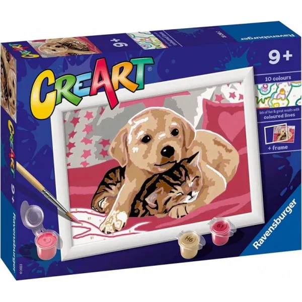 Malowanka CreArt Classic Piesek z kotkiem