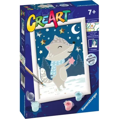 Malowanka CreArt Classic Borsuk wśród gwiazd