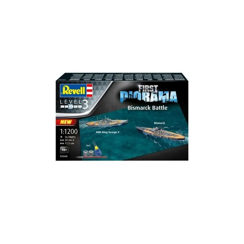 Model plastikowy First Diorama Set Bismarck Battle