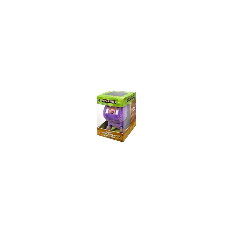 Maskotka Minecraft Plush Clip On- Baby Purple Sheep
