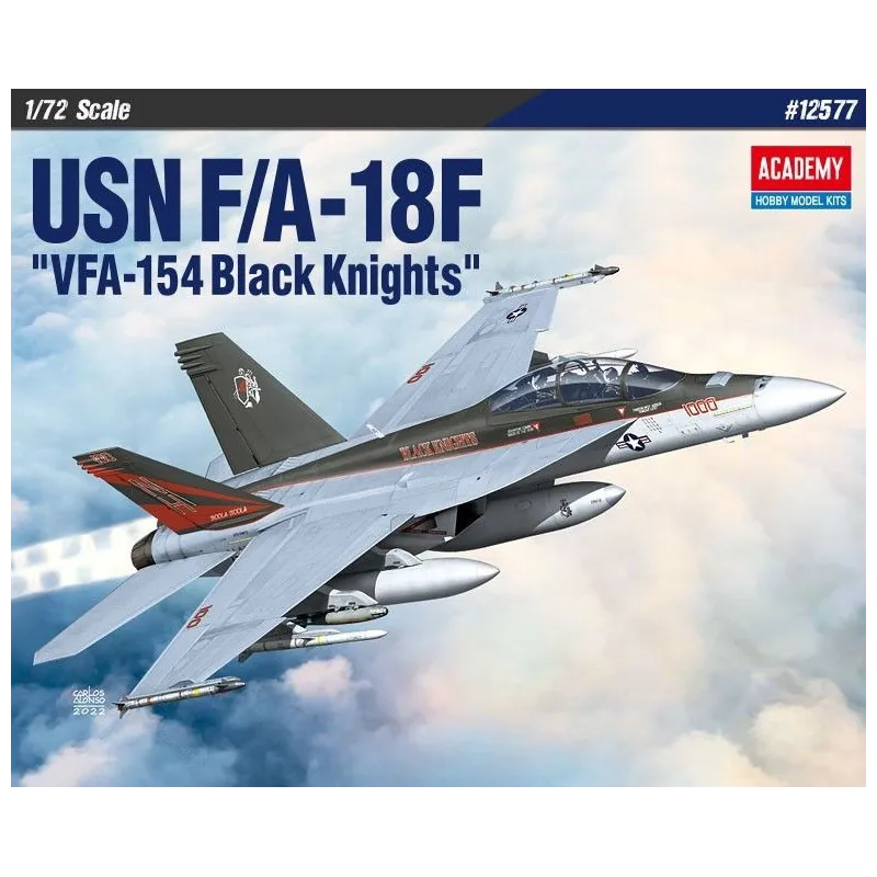 Model plastikowy Samolot USN F/A-18F VFA-154 Black Kinghts 1/72