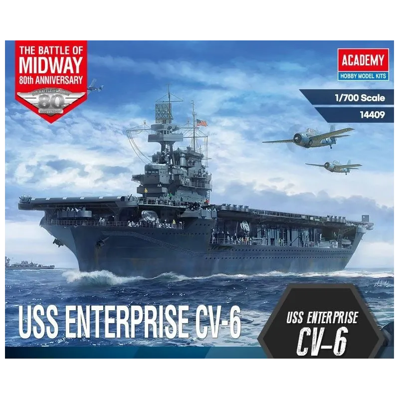Model plastikowy Statek USS CV-6 Enterprise Battle of Midway