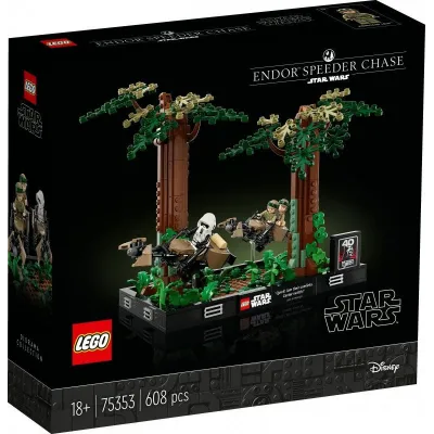 Star Wars 75353 Diorama: Pościg na ścigaczu przez Endor