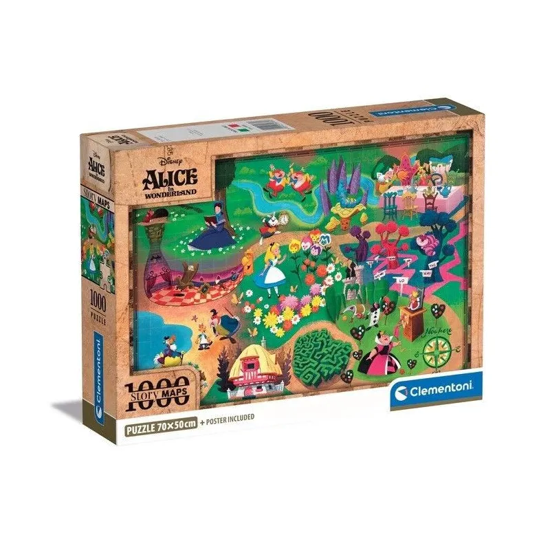 Puzzle 1000 elementów Compact Disney Maps Alice