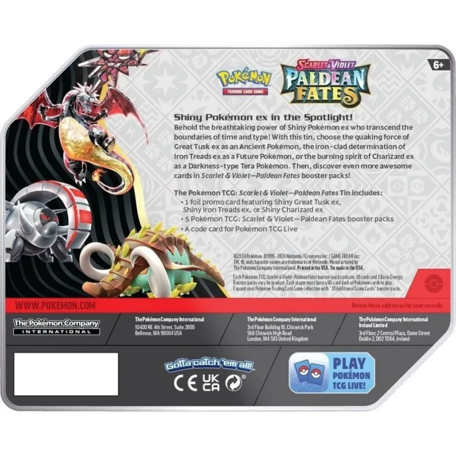 Pokémon TCG: Paldean Fates Tin