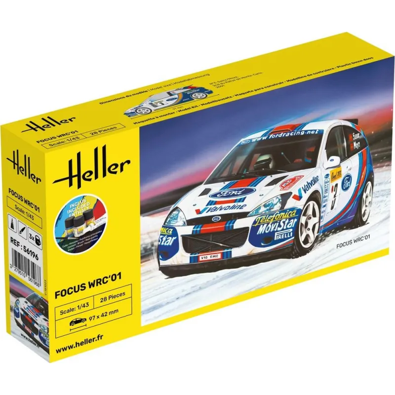 Heller 56196 Ford Focus WRC 2001 Starter Set