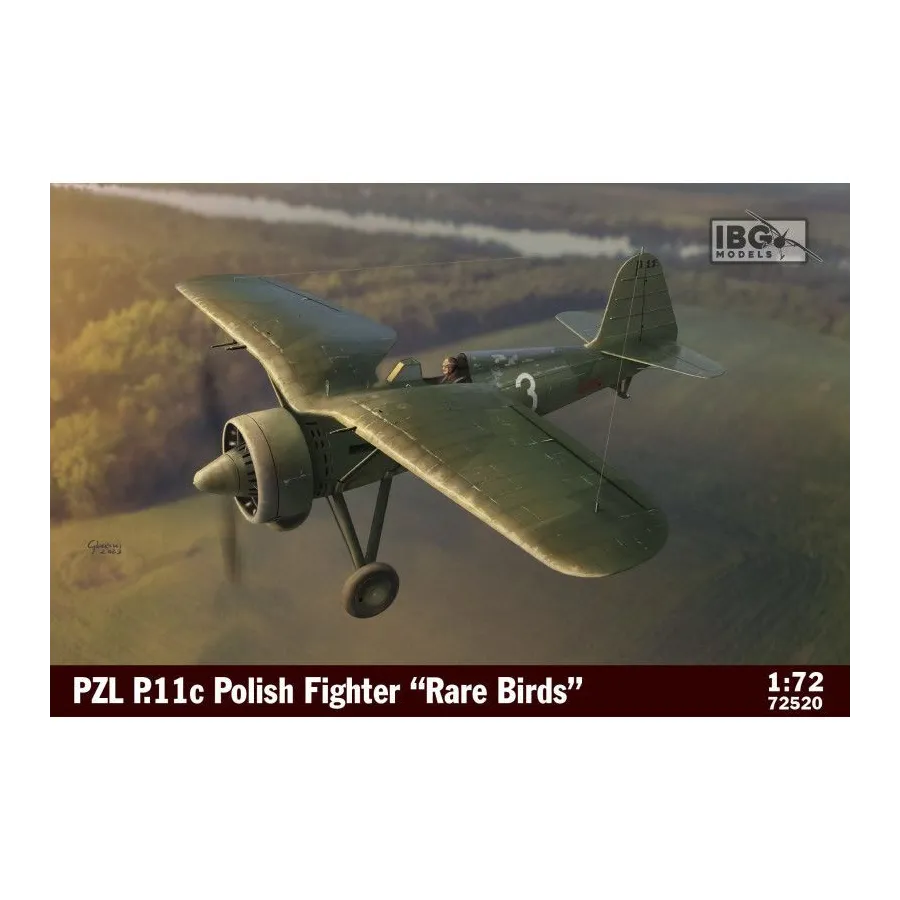 Model do sklejania IBG 72520 PZL P.11c Polish Fighter "Rare Birds"