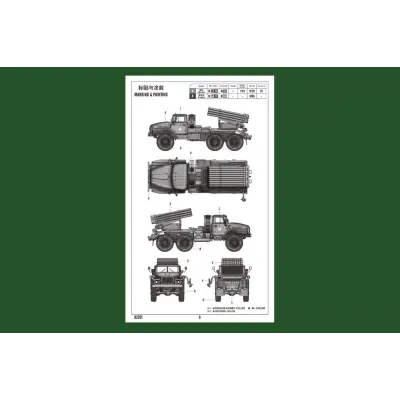 HOBBY BOSS 82931 Wyrzutnia rakiet BM-21 Grad skala 1:72