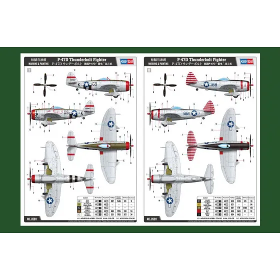 Hobby Boss 85811 P-47D Thunderbolt Fighter skala 1:48