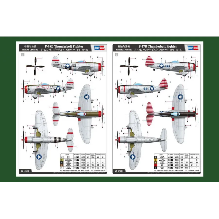 Hobby Boss 85811 P-47D Thunderbolt Fighter skala 1:48
