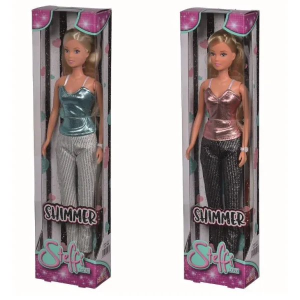 Lalka Steffi w błyszczącym kostiumie, 2 rodzaje
