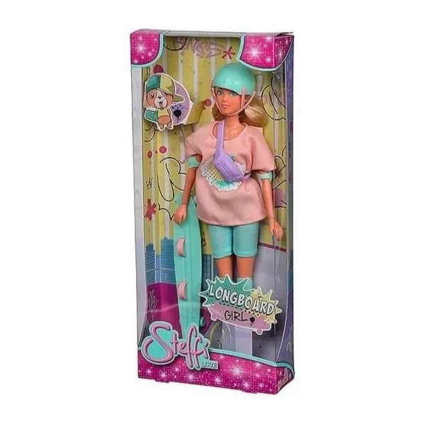 Lalka Steffi na longboardzie