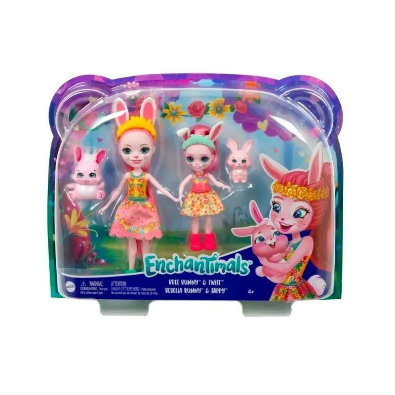 Zestaw lalek Enchantimals Siostry Bree i Bedelia i ich króliczki