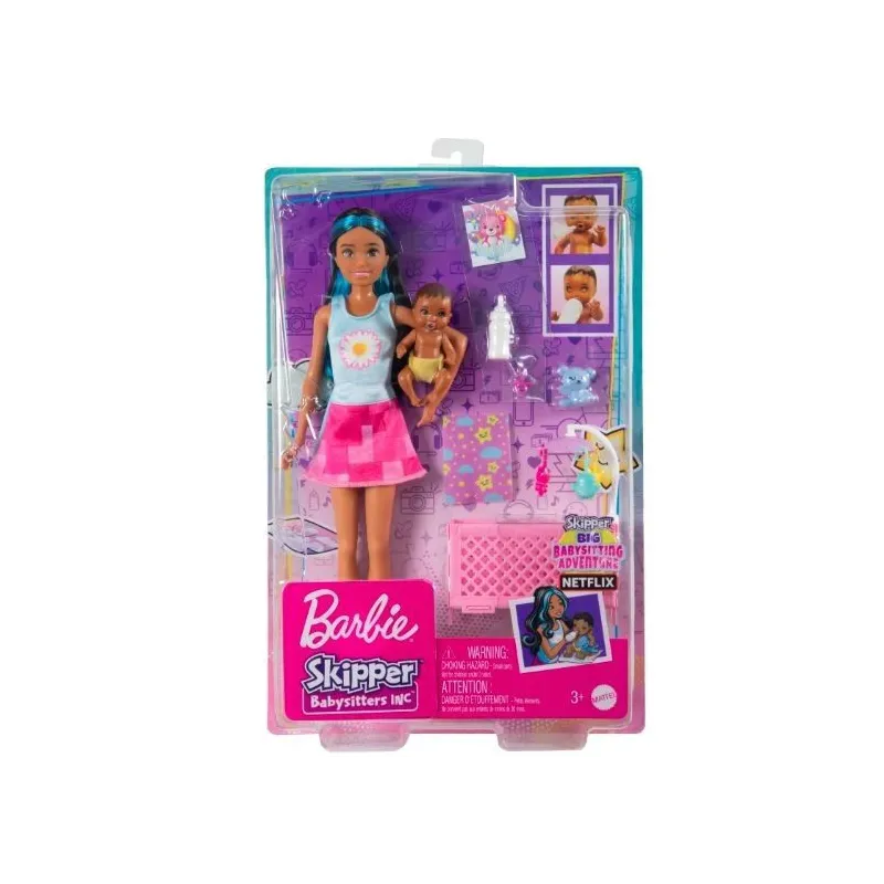 Lalka Barbie Opiekunka Zestaw Usypianie maluszka