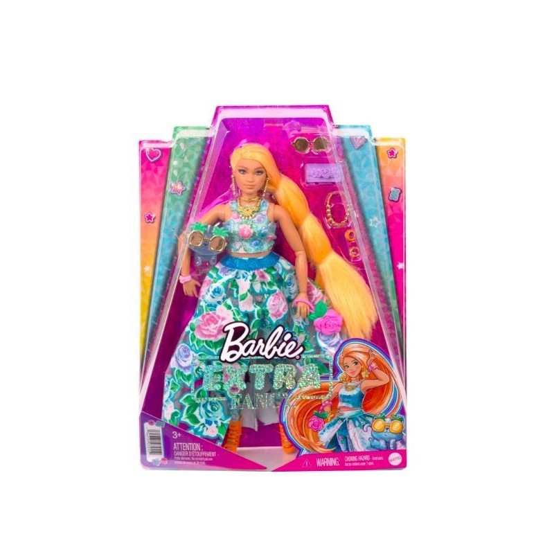 Lalka Barbie Extra Fancy sukienka w kwiaty