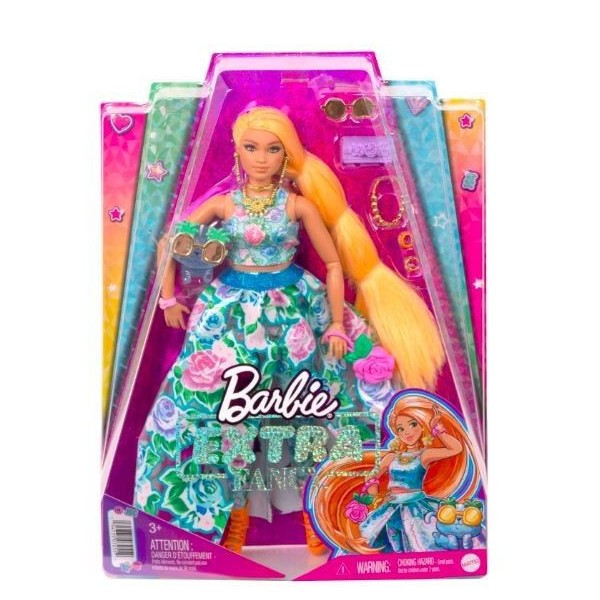Lalka Barbie Extra Fancy sukienka w kwiaty