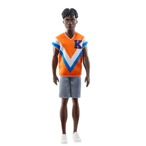 Lalka BARBIE Fashionistas Ken Pomarańczowy T-shirt