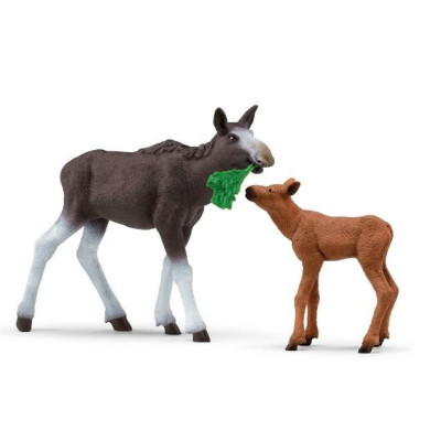 Figurki Łoś z cielęciem Wild Life