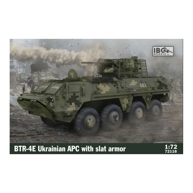 Model plastikowy BTR-4E Ukrainian APC with slat armor 1/72