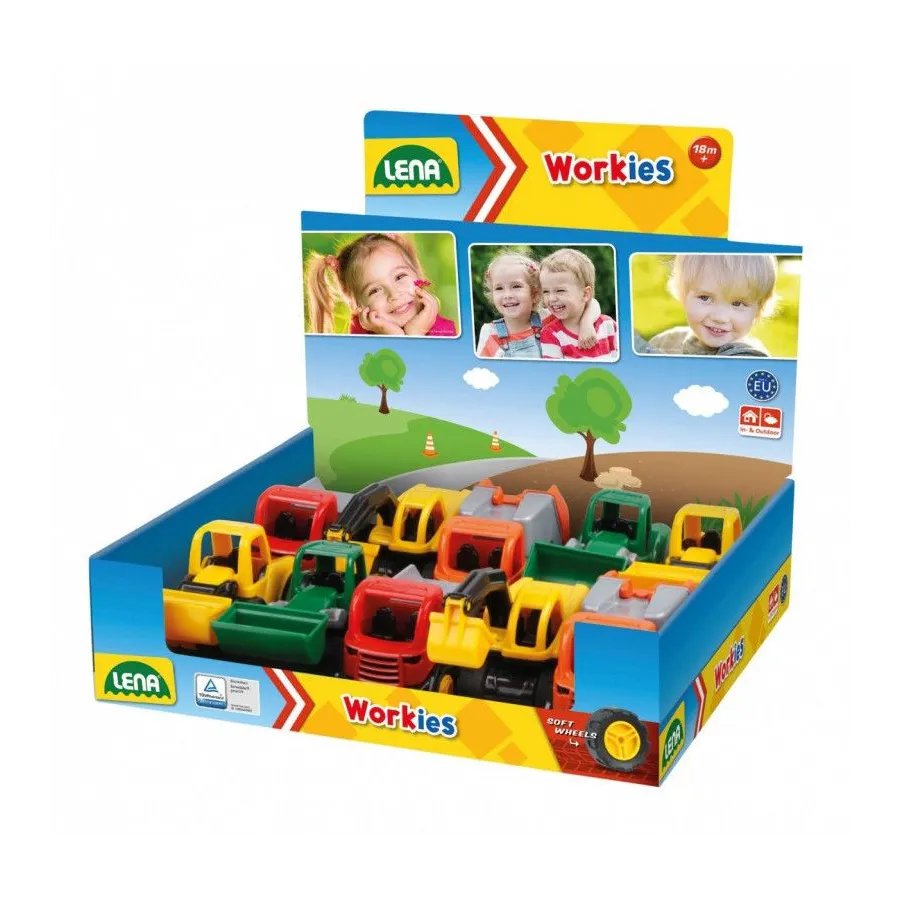 Pojazdy Workies asortyment 5 pojazdów Display 10 sztuk