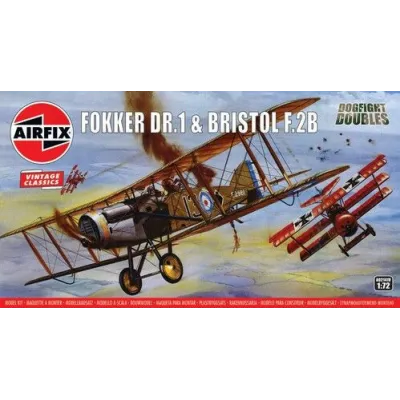 Model plastikowy Fokker DR1 Triplane & Bristol Fighter Dog