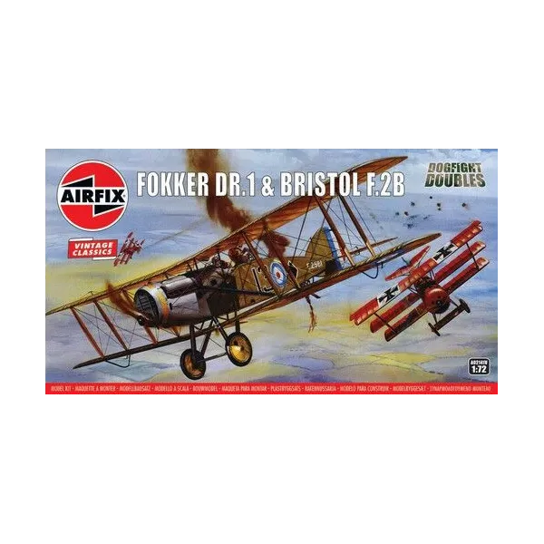Model plastikowy Fokker DR1 Triplane & Bristol Fighter Dog